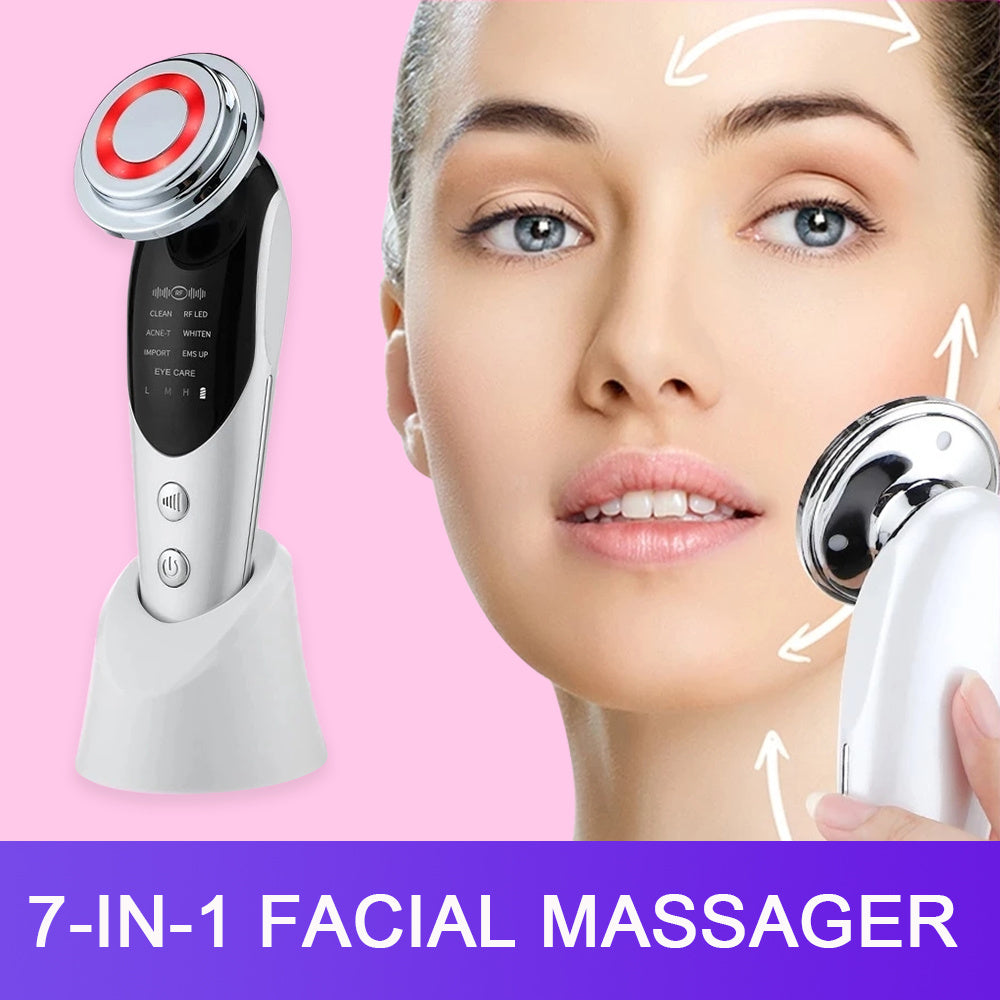7-in-1 EMS Facial Massager β Skin Lifting, Anti-Aging & LED Light Therapy Device