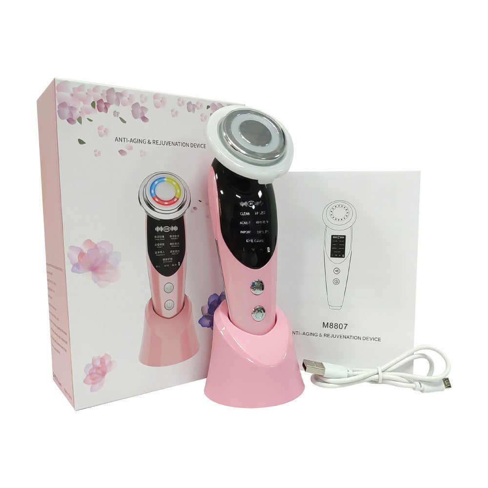 7-in-1 EMS Facial Massager – Skin Lifting, Anti-Aging & LED Light Therapy Device